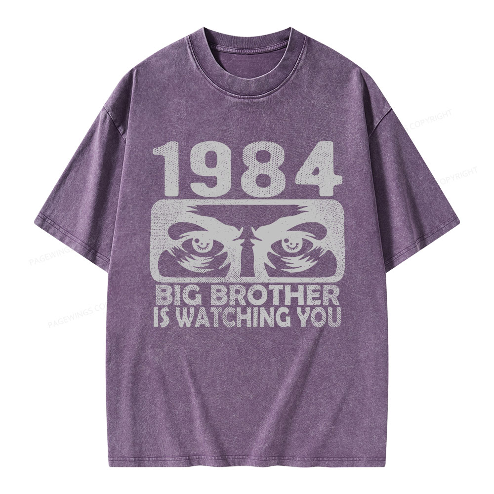Pagewings Big Brother is Watching You Unisex Washed T-shirt