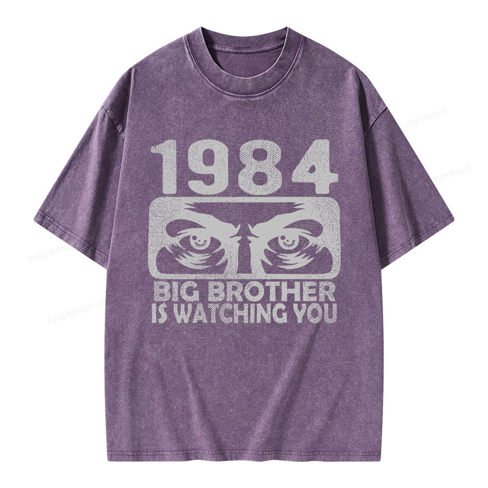 Pagewings Big Brother is Watching You Unisex Washed T-shirt