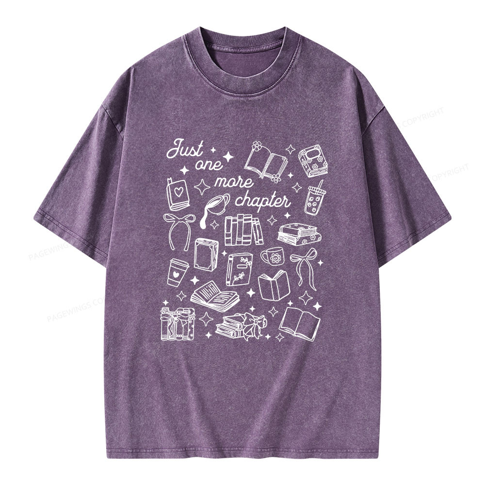 Pagewings Just One More Chapter Unisex Washed T-shirt