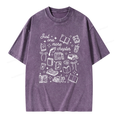 Pagewings Just One More Chapter Unisex Washed T-shirt