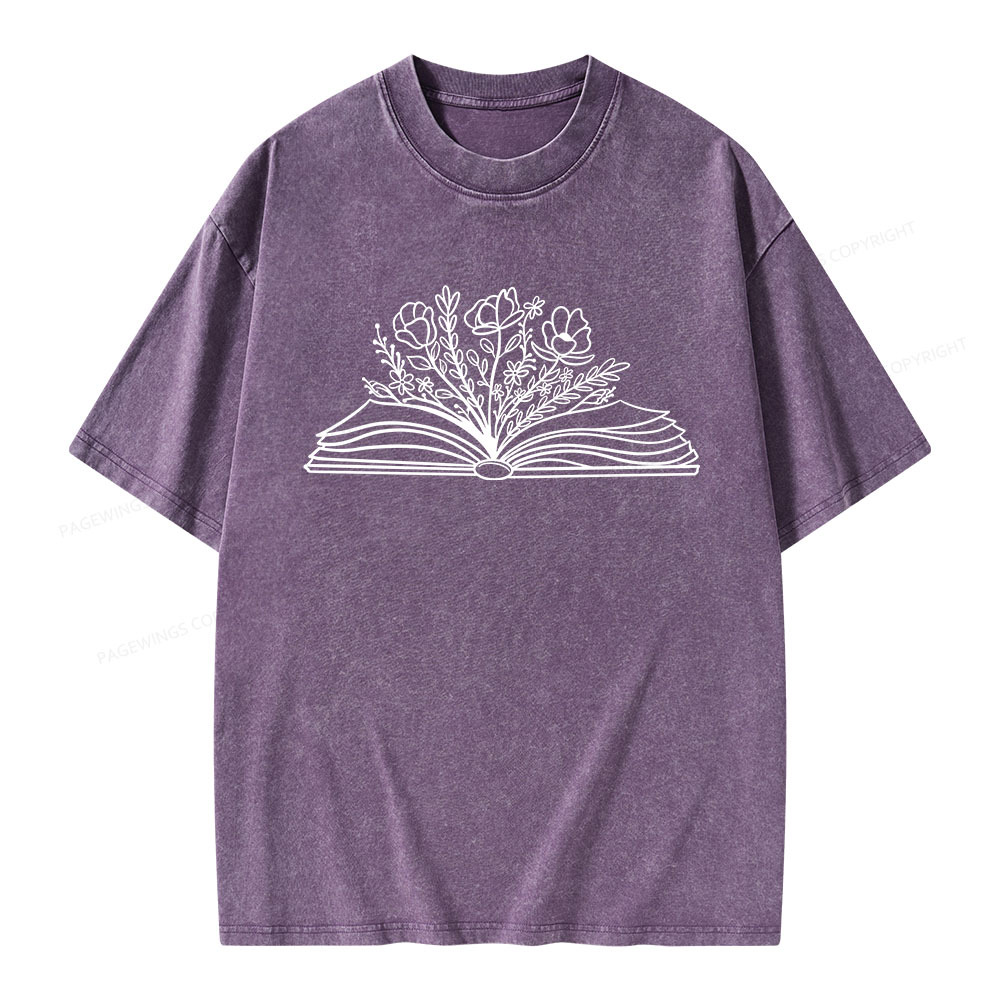 Pagewings Reading Book Unisex Washed T-shirt