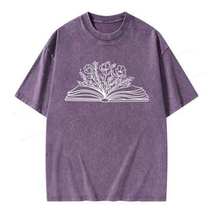Pagewings Reading Book Unisex Washed T-shirt