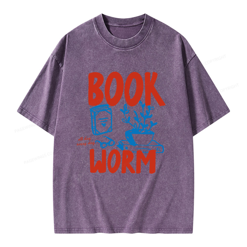 Pagewings Bookworm Unisex Washed T-shirt