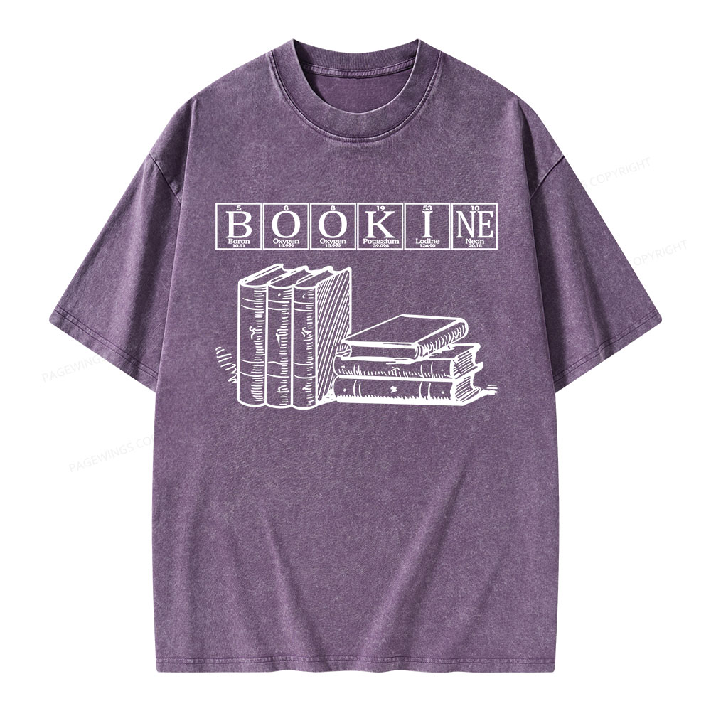 Pagewings Bookine Boron Oxygen Unisex Washed T-shirt