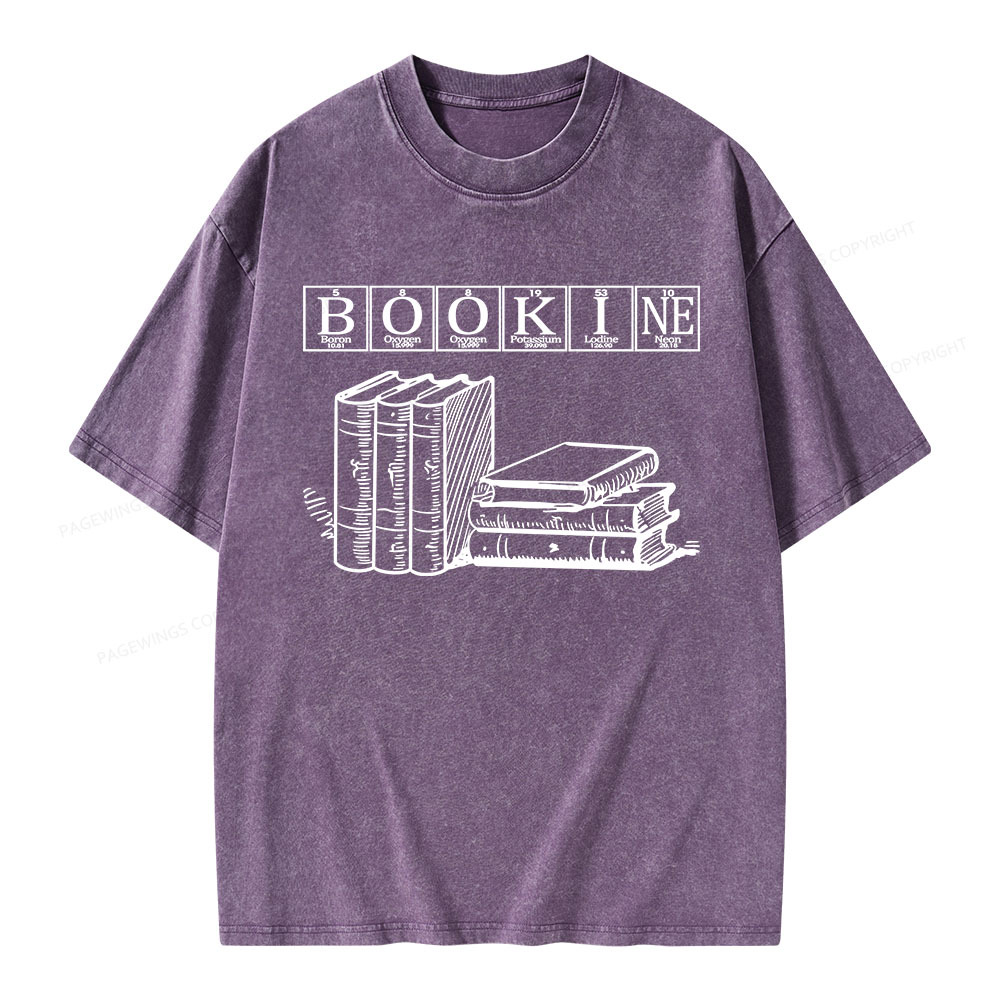 Pagewings Bookine Boron Oxygen Unisex Washed T-shirt