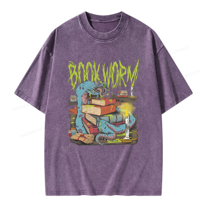 Pagewings Bookish Book Worm Unisex Washed T-shirt
