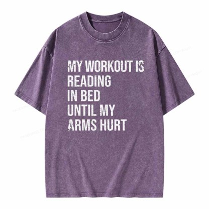 Pagewings My Workout Reading Unisex Washed T-shirt