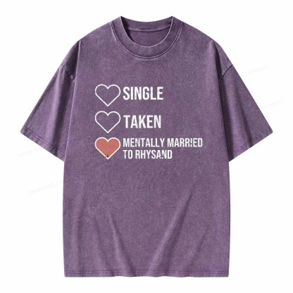 Pagewings Mentally Married To Rhysand  Unisex Washed T-shirt