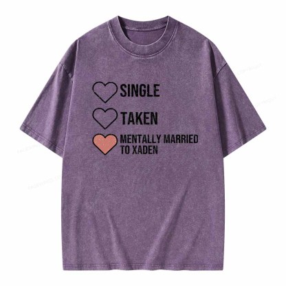 Pagewings Mentally Married To Xaden  Unisex Washed T-shirt