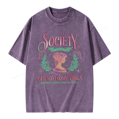 Pagewings Society Of Obstinate Headstrong Girls Jane Unisex Washed T-shirt