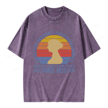 Pagewings Book Society of Obstinate Headstrong Women Unisex Washed T-shirt