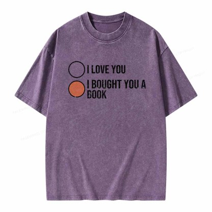 Pagewings I Bought You A Book Unisex Washed T-shirt