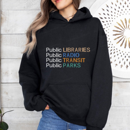 Pagewings Public Libraries Radio Transit Parks Unisex Classic Hoodie