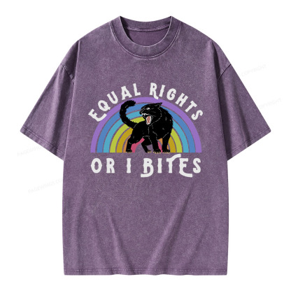 Pagewings Equal Rights or I Bites Unisex Washed T-shirt
