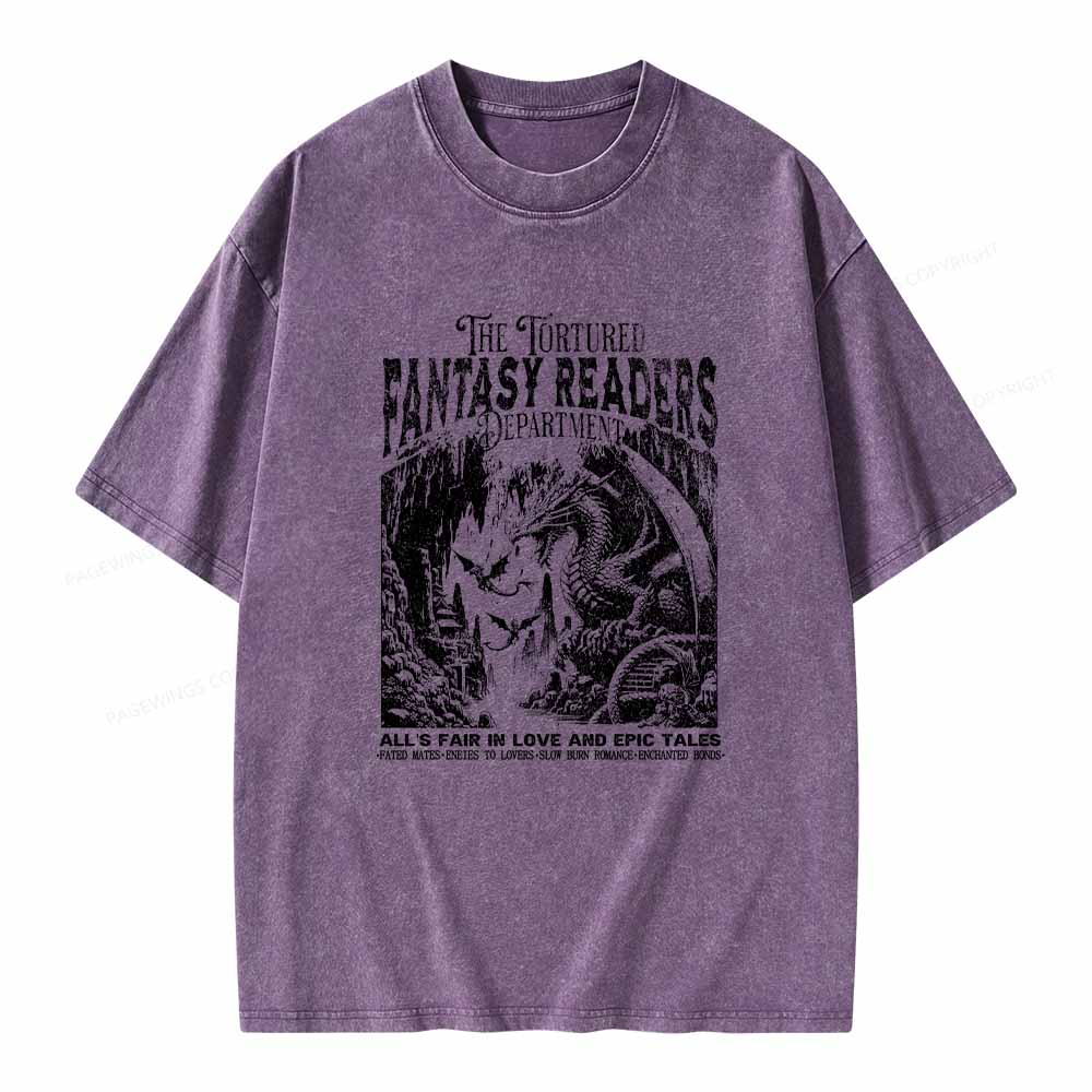 Pagewings Fantasy Reader Shirt Unisex Washed T-shirt