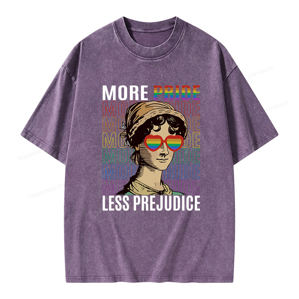 Pagewings More Pride Less Prejudice Love Unisex Washed T-shirt