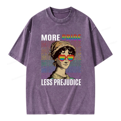 Pagewings More Pride Less Prejudice Love Unisex Washed T-shirt