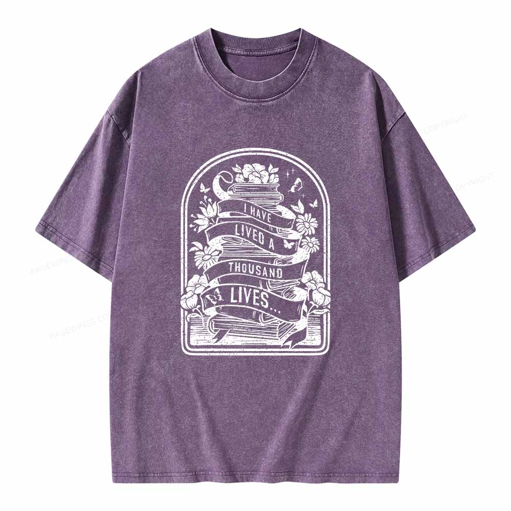 Pagewings Literature Shirt for Bibliophiles Unisex Washed T-shirt