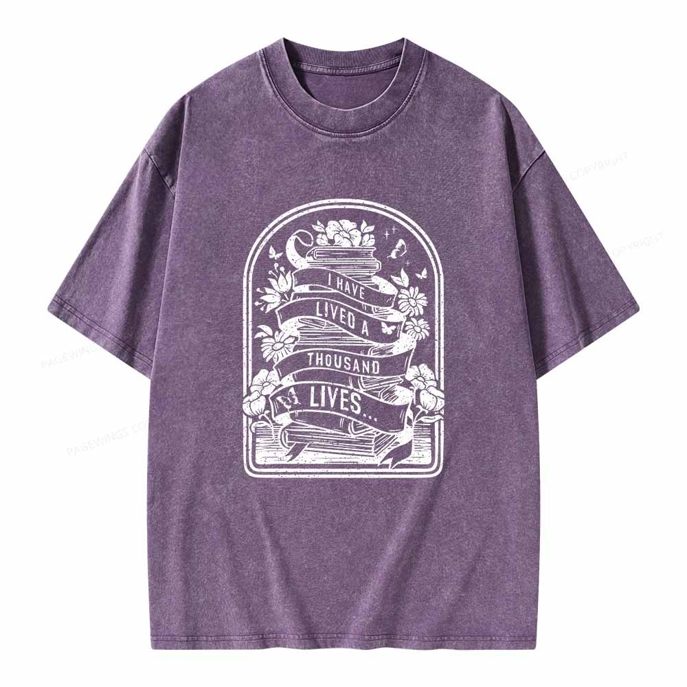 Pagewings Literature Shirt for Bibliophiles Unisex Washed T-shirt
