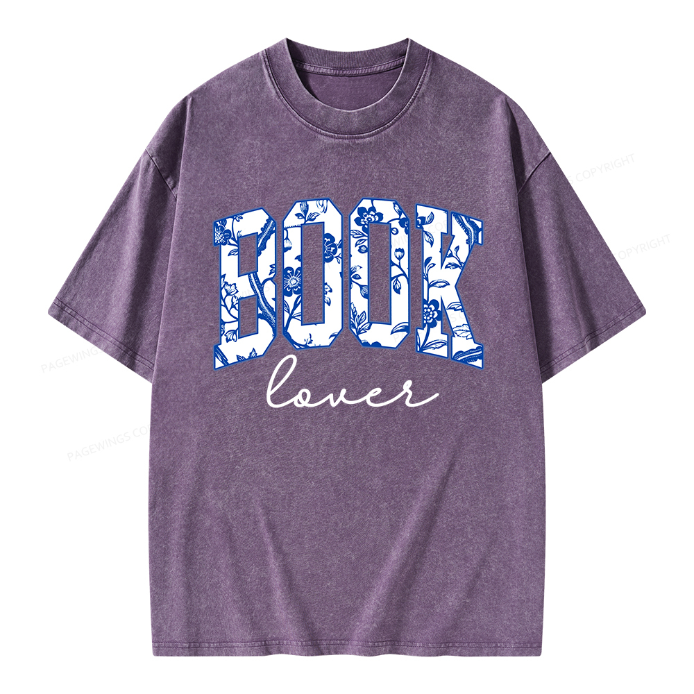 Pagewings Cute Book Lover Unisex Washed T-shirt
