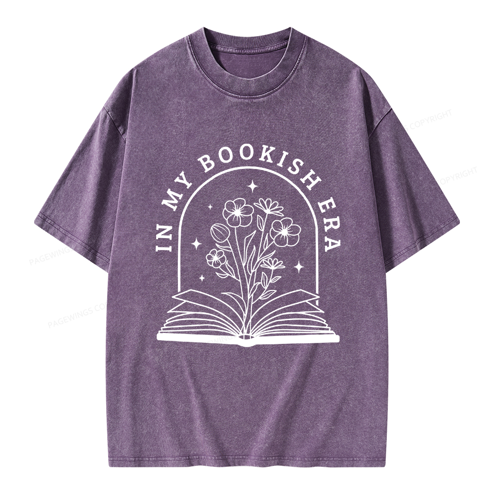 Pagewings In My Bookish Era Books Unisex Washed T-shirt