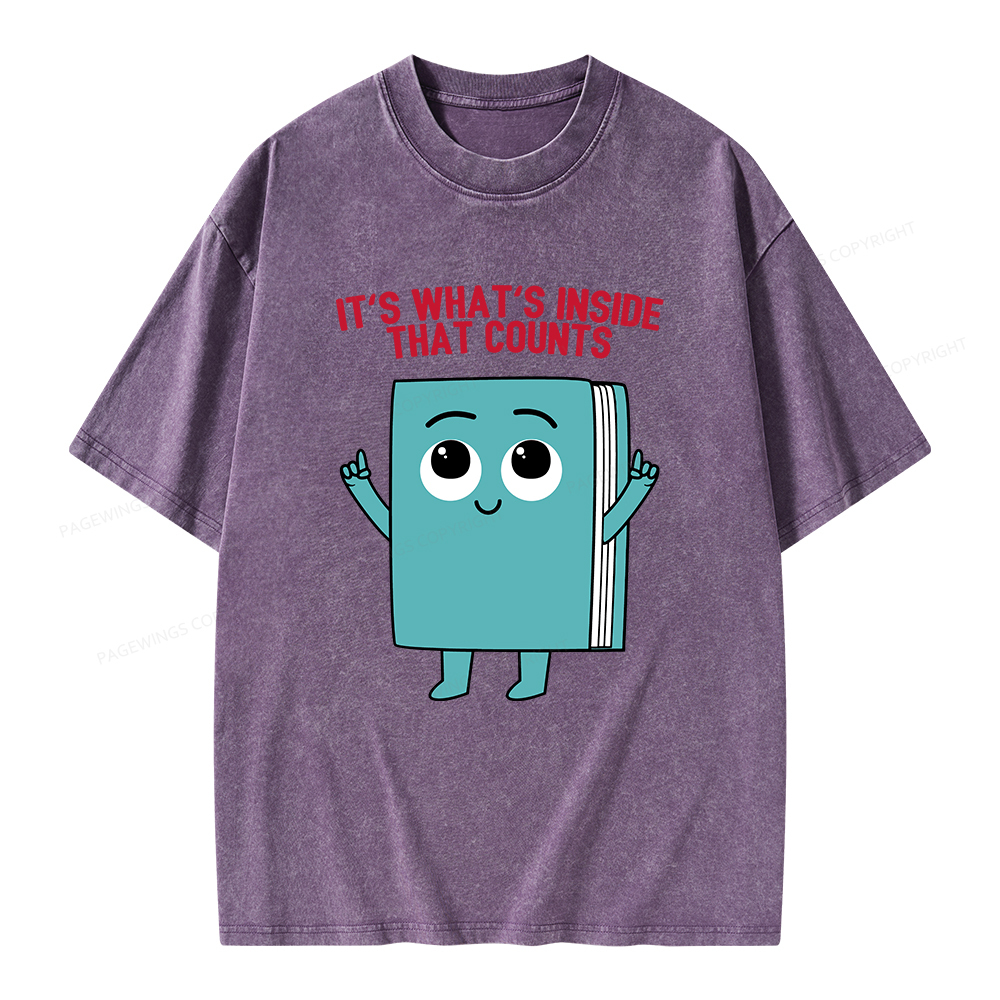 Pagewings It's What's Inside That Counts Unisex Washed T-shirt