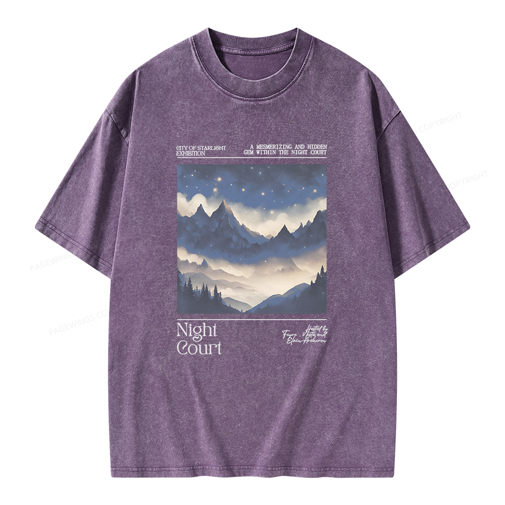 Pagewings Night Court Unisex Washed T-shirt