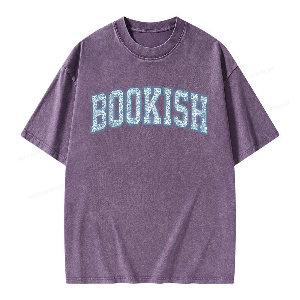 Pagewings Bookish Book Lover Unisex Washed T-shirt
