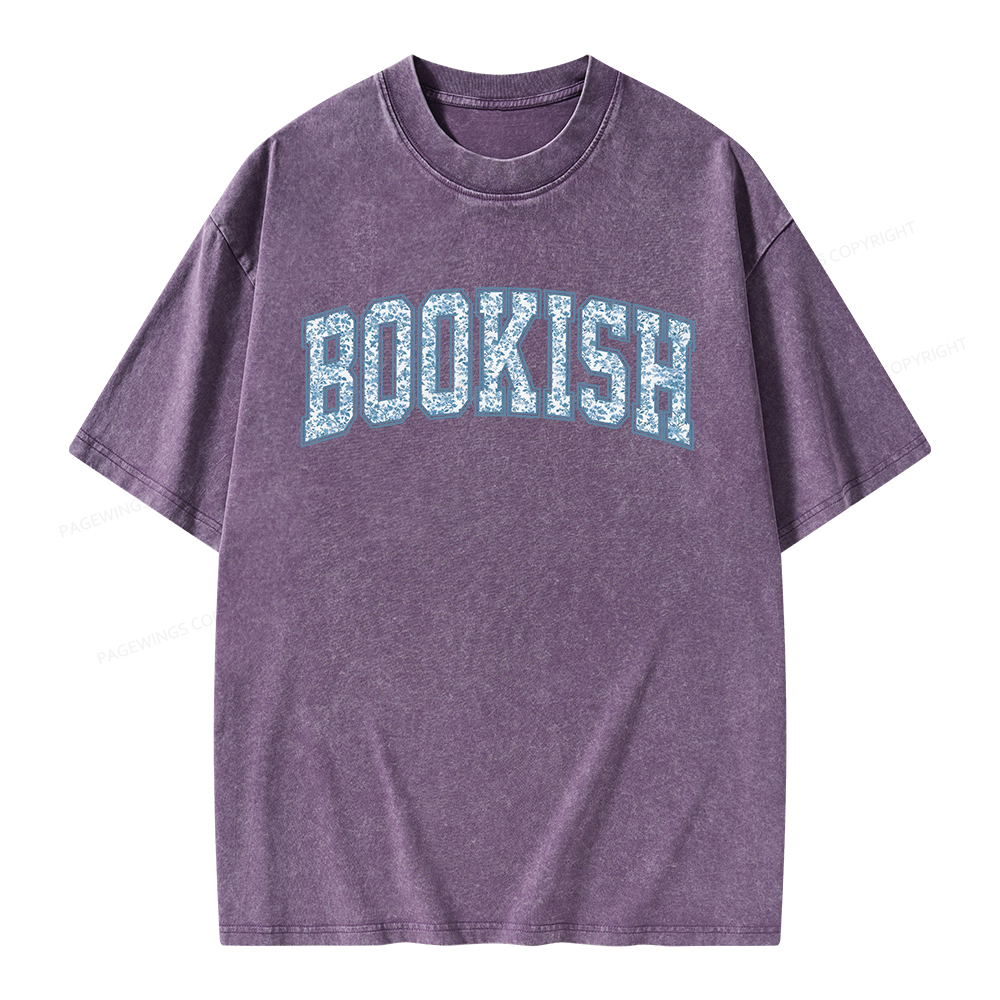 Pagewings Bookish Book Lover Unisex Washed T-shirt