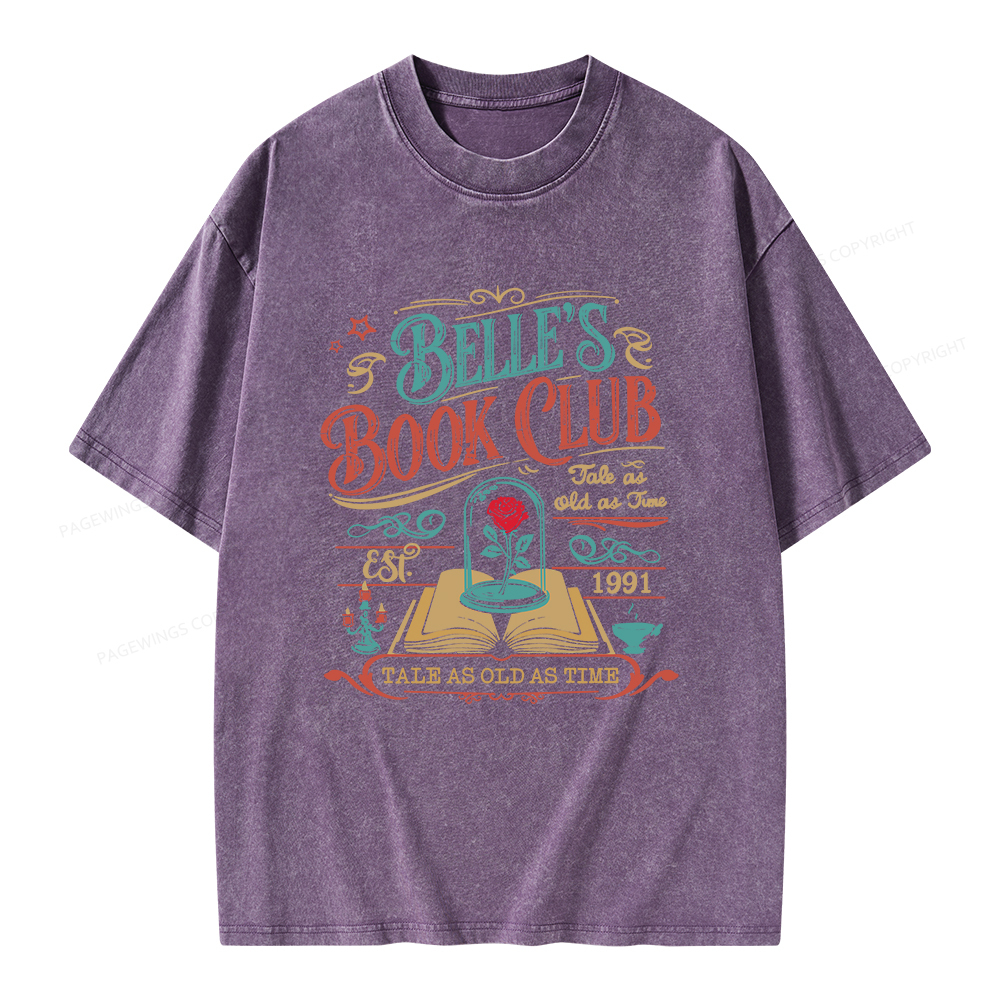 Pagewings Belle‘s Book Club Unisex Washed T-shirt