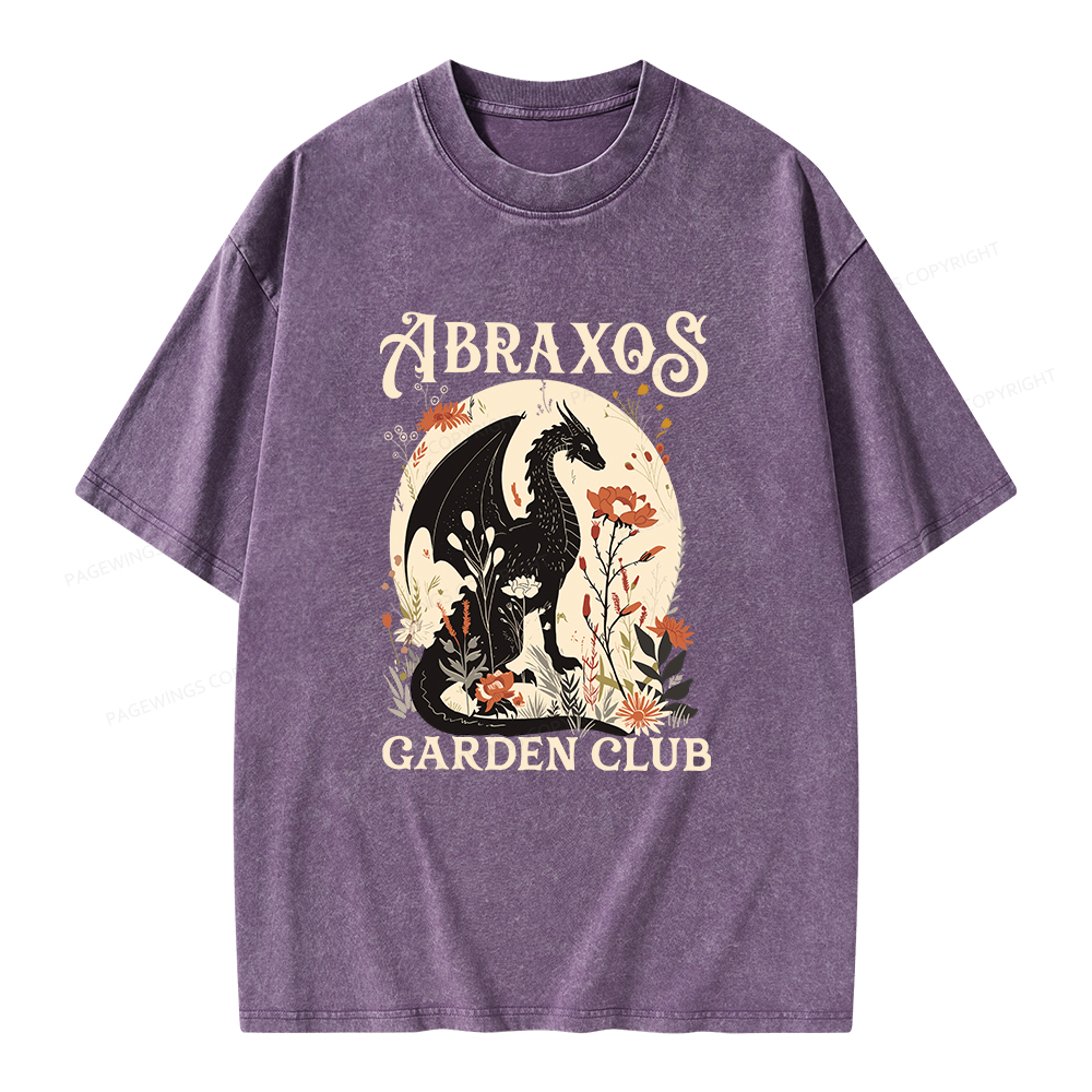 Pagewings Abraxos Flower Garden Club Unisex Washed T-shirt