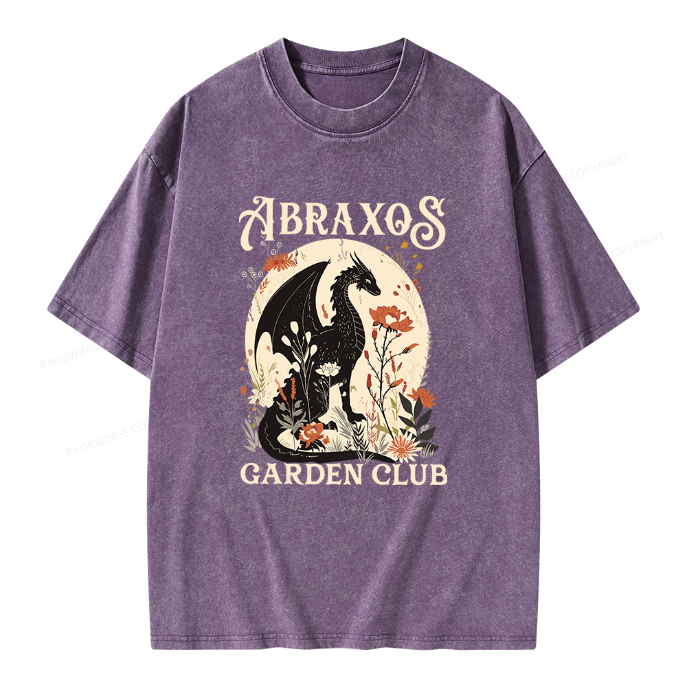 Pagewings Abraxos Flower Garden Club Unisex Washed T-shirt