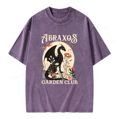 Pagewings Abraxos Flower Garden Club Unisex Washed T-shirt