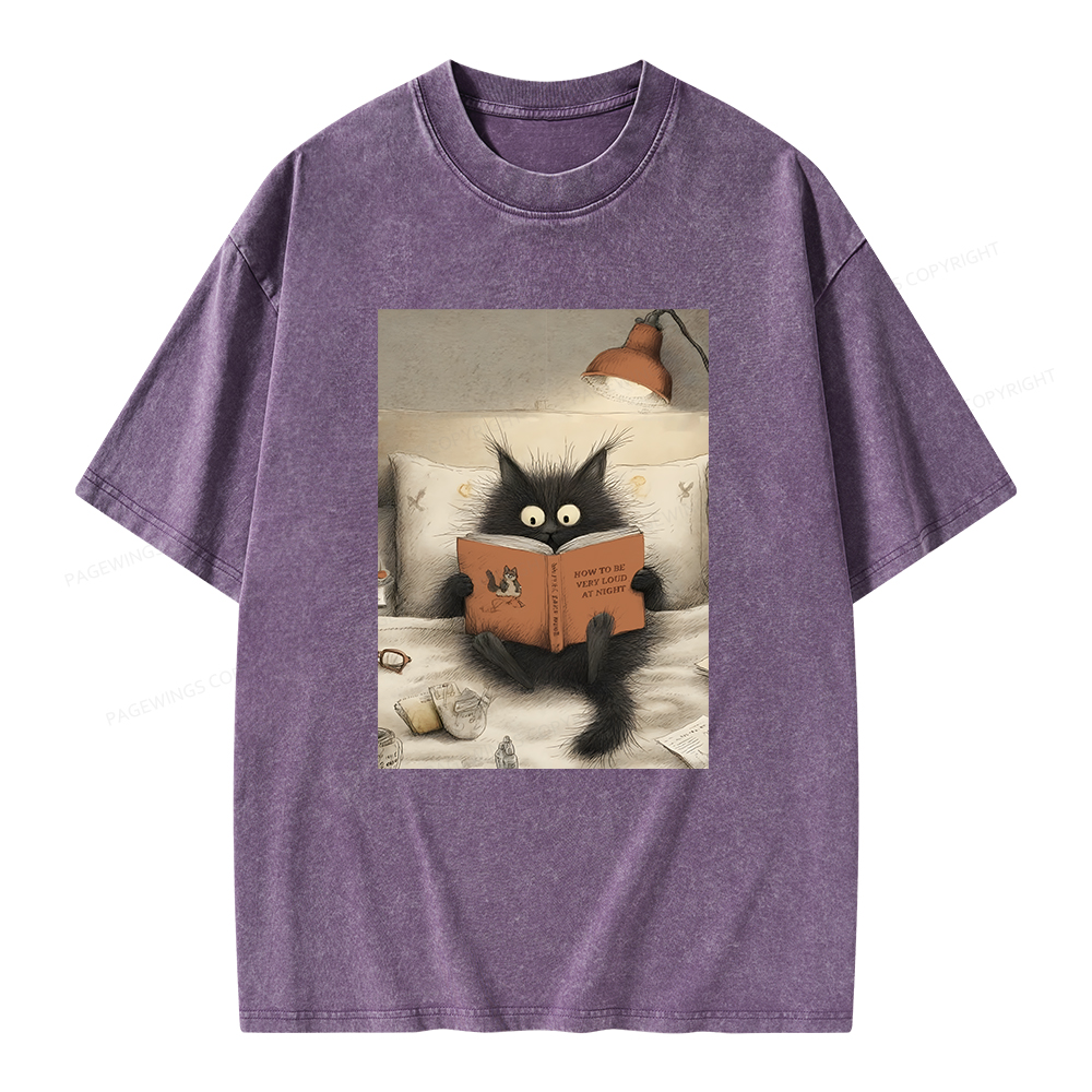 Pagewings Funny Bookish Unisex Washed T-shirt