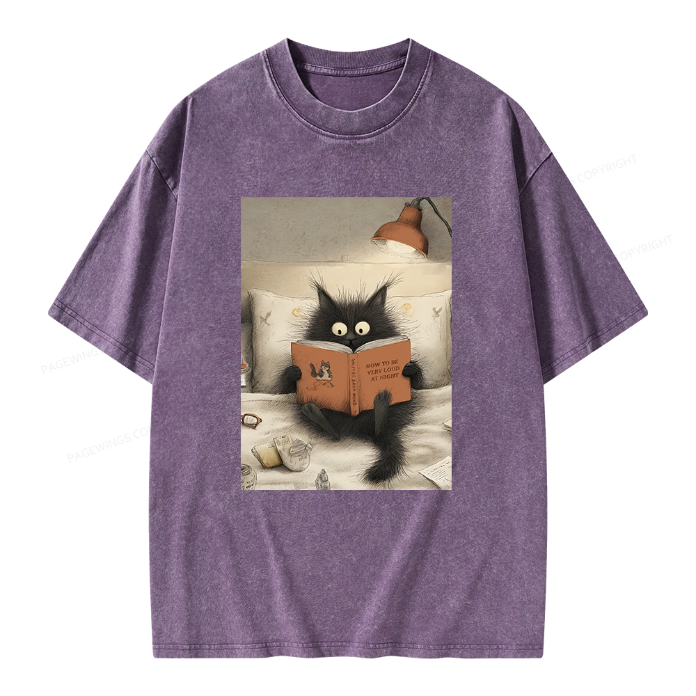 Pagewings Funny Bookish Unisex Washed T-shirt