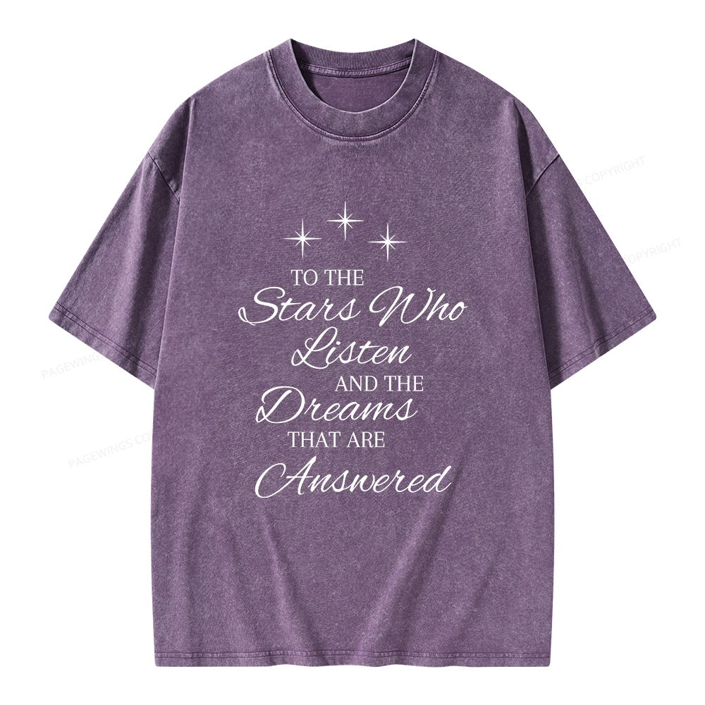 Pagewings To The Stars Who Listen Unisex Washed T-shirt