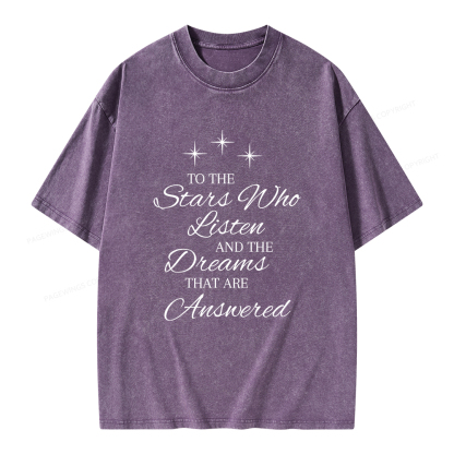 Pagewings To The Stars Who Listen Unisex Washed T-shirt