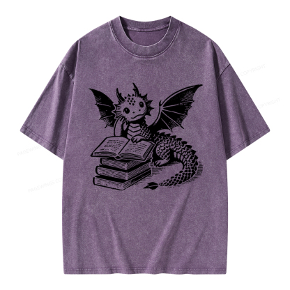 Pagewings I'm Not A Bookworm I'm A Book Dragon Unisex Washed T-shirt