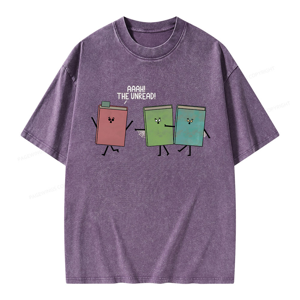 Pagewings Aaah The Unread Unisex Washed T-shirt