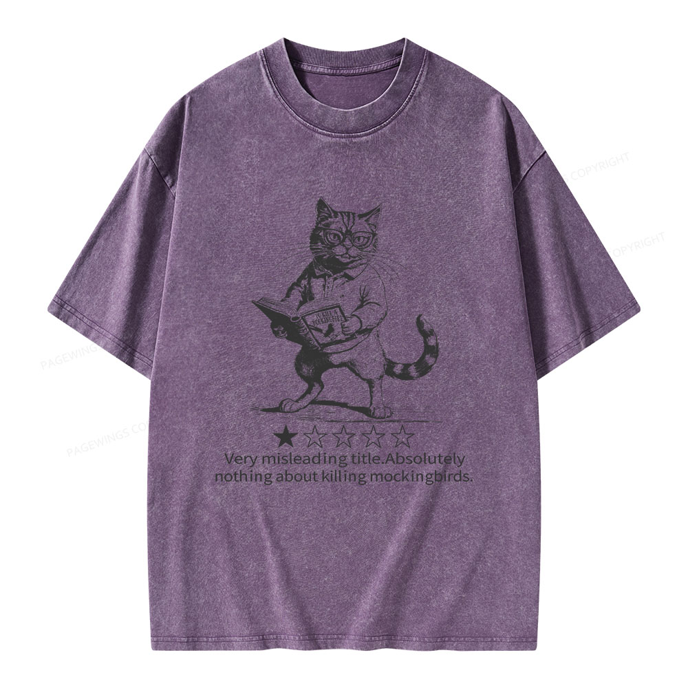 Pagewings To Kill A Mockingbird Book Lover Unisex Washed T-shirt