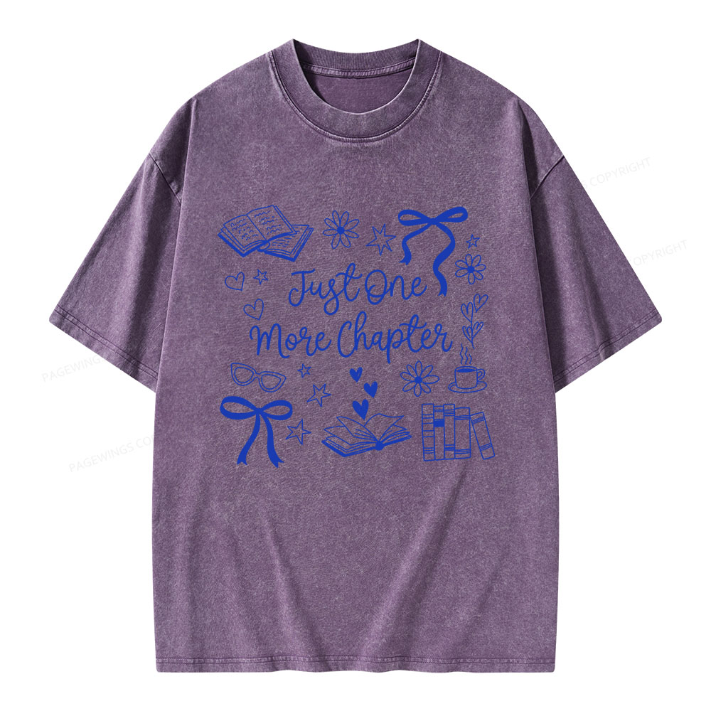 Pagewings Just one More Chapter Unisex Washed T-shirt
