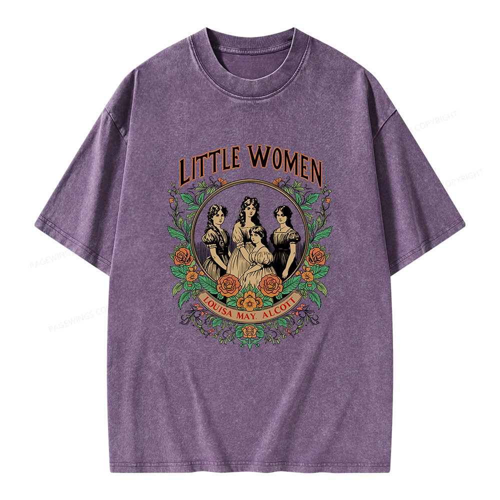 Pagewings Little Women  Unisex Washed T-shirt