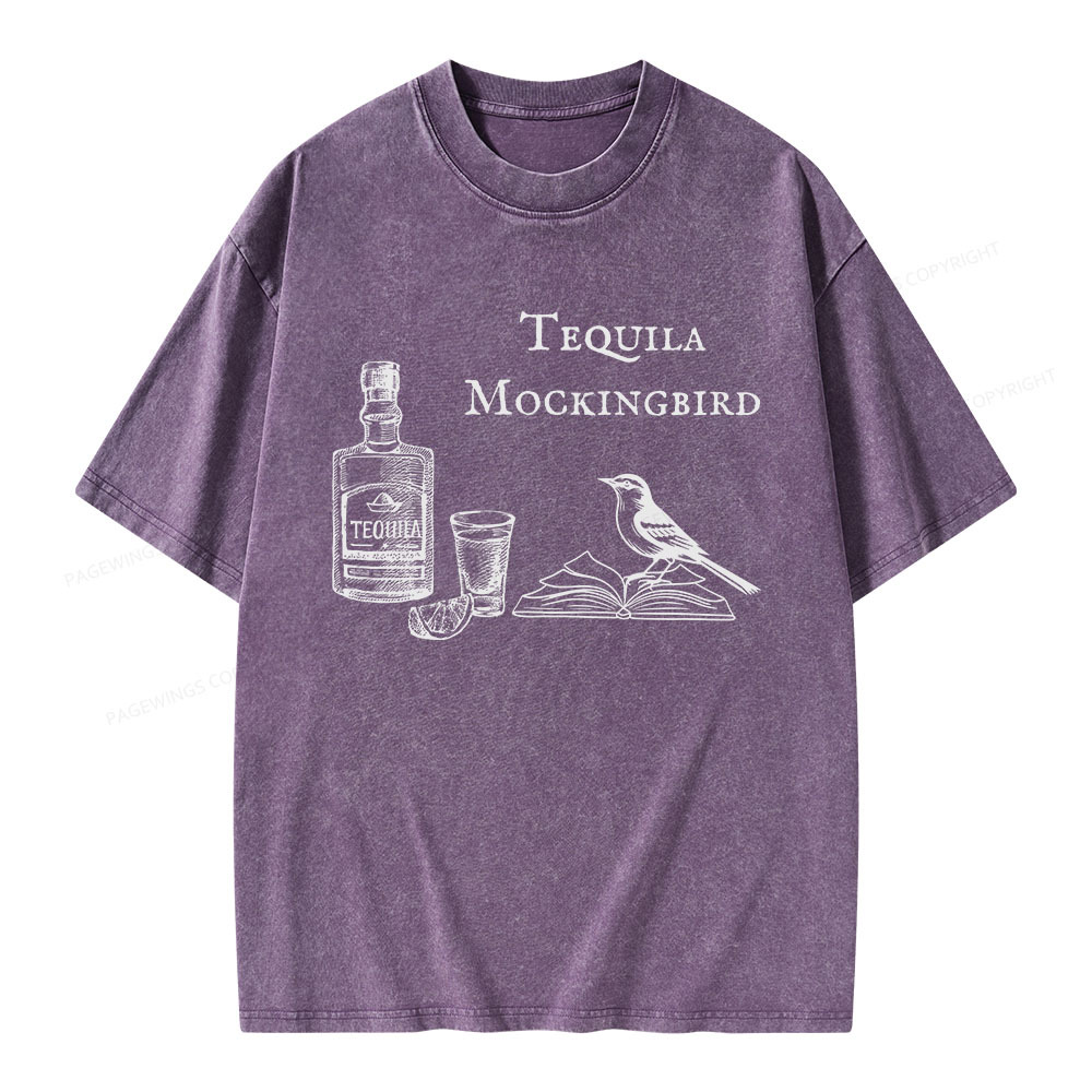 Pagewings Tequila Mockingbird Unisex Washed T-shirt