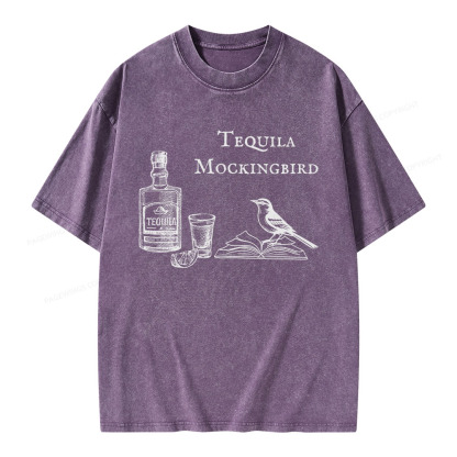Pagewings Tequila Mockingbird Unisex Washed T-shirt