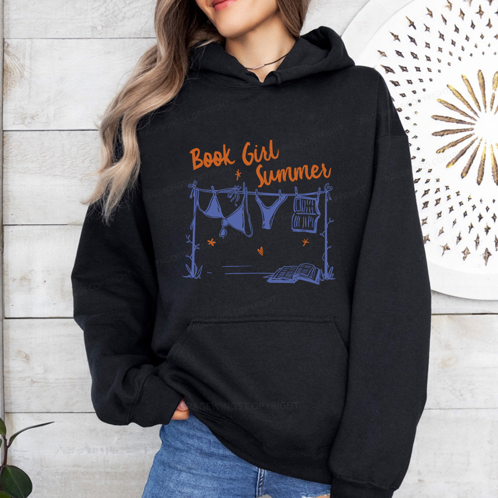 Pagewings Book Girl Summer Bookish Unisex Classic Hoodie