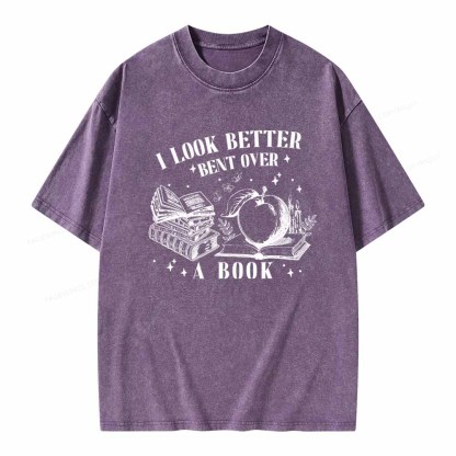 Pagewings I Look Better Bent Over A Book TShirt Unisex Washed T-shirt