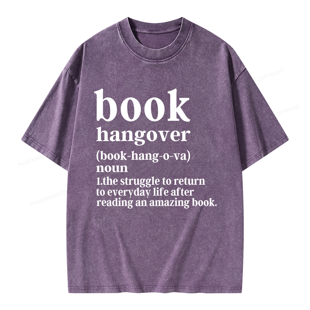 Pagewings Book Hangover Unisex Washed T-shirt