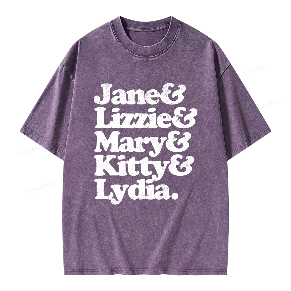 Pagewings Pride and Prejudice Unisex Washed T-shirt