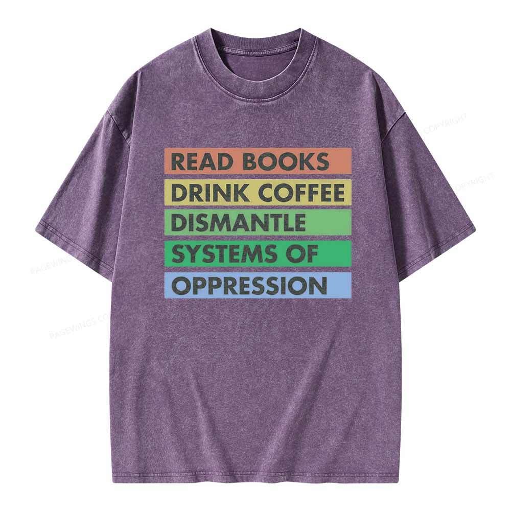 Pagewings Read Books T-Shirt Unisex Washed T-shirt