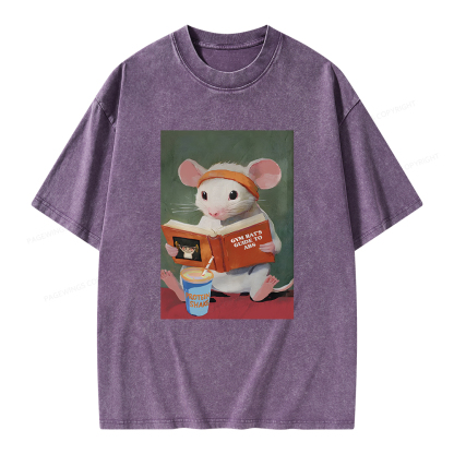 Pagewings Gym Rat's Guide To Abs Unisex Washed T-shirt